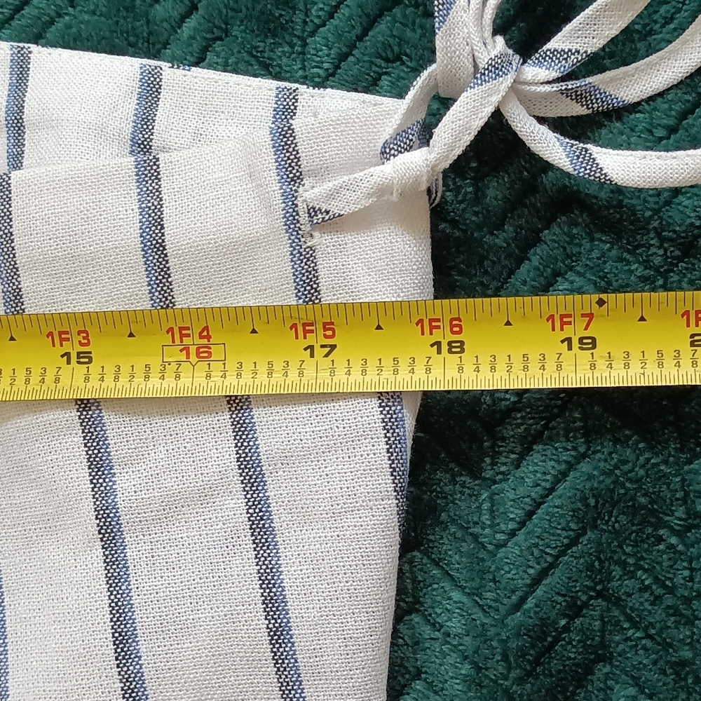 NWT Ellen Tracy High Rise Linen Blend Wide Leg Pant Drawstring Tassel‎ Pockets L - Picture 15 of 17